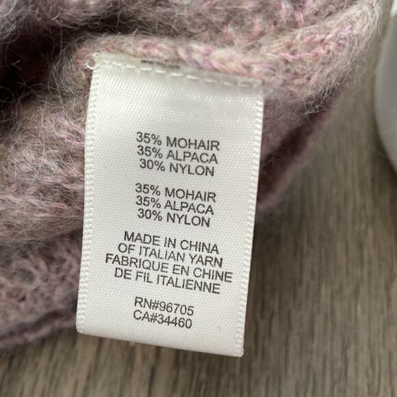 Rebecca Taylor Cowl Neck Mohair Alpaca Dusty Rode Sweater Medium - Picture 8 of 8